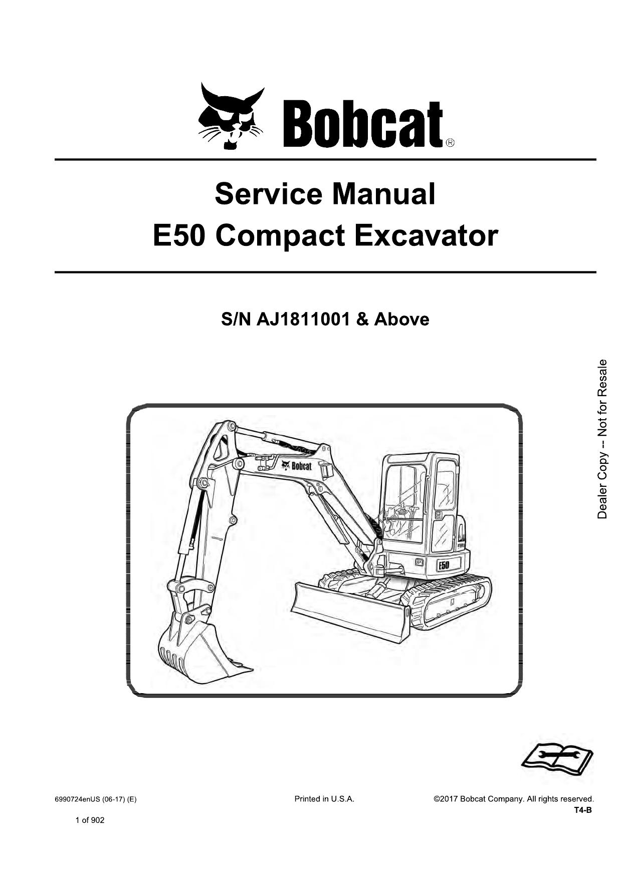 E50 Compact Excavator Service Manual Bobcat 2
